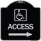 Signmission Access W/ Updated Isaand Right Arrow Heavy-Gauge Aluminum Architectural Sign, 18" H, BS-1818-24357 A-DES-BS-1818-24357 - alternate 1
